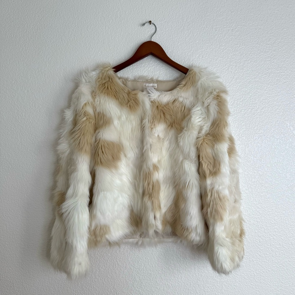 Cream Faux Fur Coat